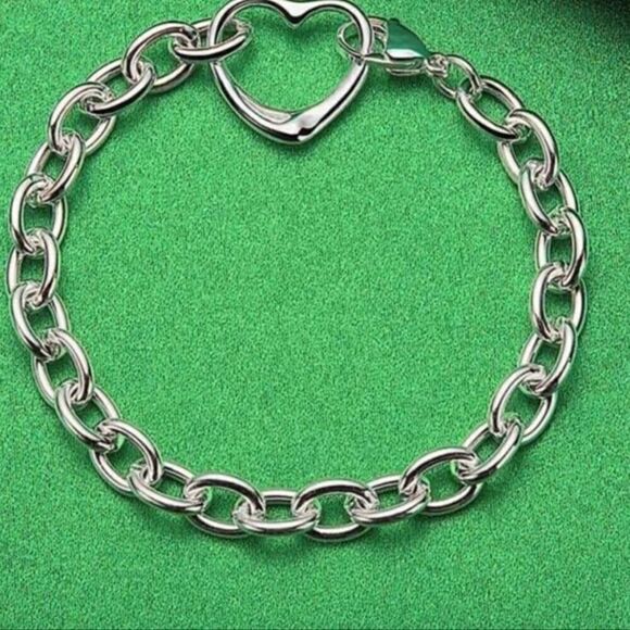 The Love Heart Link Bracelet in 925 silver - Picture 1 of 10